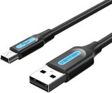 USB 2.0 A to Mini-B cable Vention COMBH 2m Black PVC