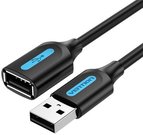 USB 2.0 male to female extension cable Vention CBIBF 1m Black PVC