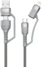 USB cable Dudao L20xs 4in1 USB-C / Lightning / USB-A 2.4A, 1m (gray)
