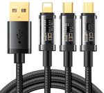 USB cable Joyroom S-1T3015A5 3in1 USB-C / Lightning / Micro USB 3.5A 1.2m (black)