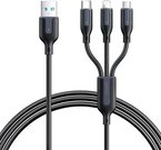 USB cable Joyroom S-1T3018A15, 3 in 1, 3.5A/Cable 1,2m (black)