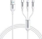 USB cable Joyroom S-1T3018A15, 3 in 1, 3.5A/Cable 1,2m (white)