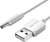 USB to 3.5mm Barrel Jack 5V DC Power Cable 1.5m Vention CEXWG (white)