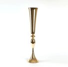 Vaza metalinė aukso sp. 12x56 cm (sausoms puokštėms) HR-ZD03