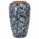 Vaza porcelianinė mėlyna/balta 17x28 cm