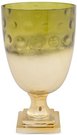 Vaza stiklinė ant kojelės aukso sp. 24,5x14,5x14,5 cm 126975