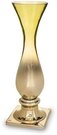 Vaza stiklinė ant kojelės aukso spalvos 38x13x13 cm 142217