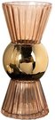 Vaza stiklinė šampaninės/aukso sp. 25x11,5 cm HR-V025