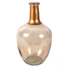 Vaza stiklinė skaidri D18xH30 cm rusva, aukso spalva 8718317837920