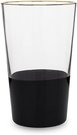 Vaza stiklinė skaidri/juoda 20x12,5x12,5 cm 156354