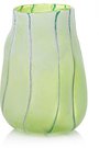 Vaza stiklinė žalia AM299 h 31,5 cm SAVEX
