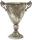 Vaza - vazonėlis metalinė sendinto sidabro spalvos 35x30x21,5 cm 100823