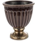 Vazonėlis keramikinis ant kojelės rudos/aukso sp. 23x20,5x20,5 cm 158241