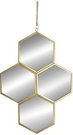 Veidrodis geometrinis metalinis aukso sp. 30X1X43 cm ES-152776