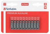 1x10 Verbatim Alkaline battery Micro AAA LR 03 49874