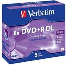 1x5 Verbatim DVD+R Double Layer 8x Speed, Jewel Case 8,5GB