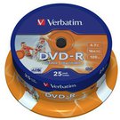 1x25 Verbatim DVD-R 4,7GB 16x Speed, wide printable