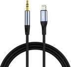 Vipfan L05 Lightning to mini jack 3.5mm AUX cable, 1m (gray)