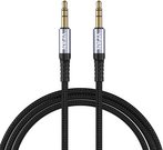 Vipfan L11 mini jack 3.5mm AUX cable, 1m, gold plated (gray)