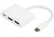 Vivanco adapter USB-C - HDMI 3in1, white (34293)