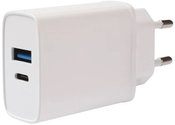 Vivanco адаптер питания USB-A/USB-C PD3 20W, белый (62401)