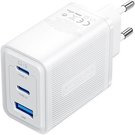 Wall charger, Vention, FERW0-EU, 2xUSB-C, USB- A, 65W/65W/30W, GaN (white)