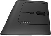 Wireless Ergonomic Mouse Delux MV6 DB BT+2.4G (black)