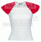 Women's T-shirts / red sleeve
