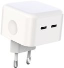 XO L102 wall charger, 2x USB-C, 35W (white)