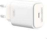 XO L90B Wall Charger, USB-C, PD 20W + QC 3.0 18W (White)