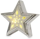 Žvaigždė sidabro spalvos su led lemputėmis 10x10,5x4,5 cm 108938