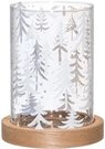 Žvakidė stiklinė, medinė 12x12x16 cm Tree 4Living 629865
