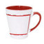 Dviejų spalvų latte puodelis. Raudonas (300 ml)