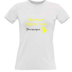 Women's T-shirt with your choice of photos, notes, white