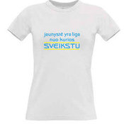 Naiste T-s&auml;rk oma valiku fotosid, m&auml;rkmeid valge